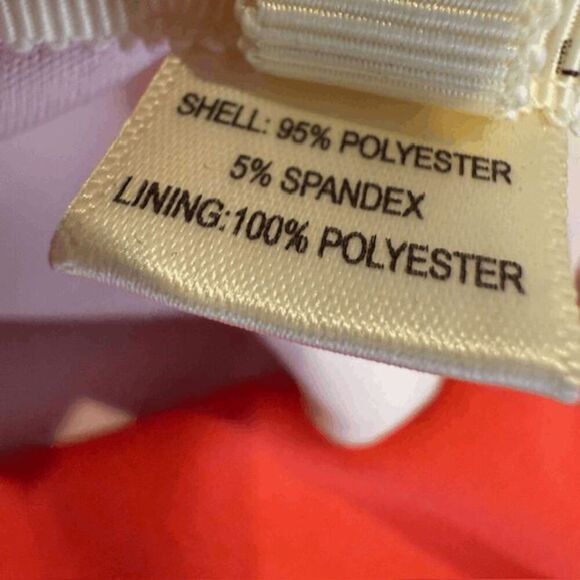 Monteau Los Angeles Mini Dress Coral Floral Print Strappy Stretchy Size Medium - Picture 5 of 11